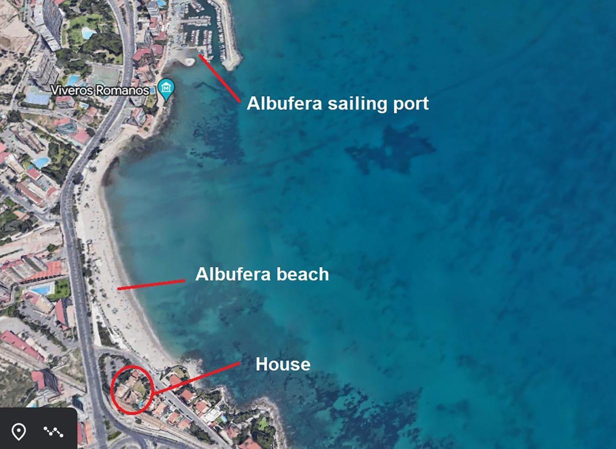 Great Villa, Sea Views, 20 Secs Walk To The Beach, Bbq, 9 People, 5 Mins Car From Alicante City Center, Sailing Club 3 Mins Walk Zewnętrze zdjęcie